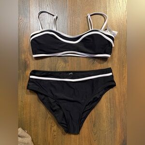 NWT Cupshe Black and White Women's Bikini Set